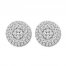 Diamond Earrings 1 ct tw Round-cut 10K White Gold