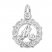 Letter A Charm Sterling Silver