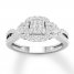 Diamond Engagement Ring 1/2 ct tw Round-cut 10K White Gold