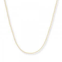 Cable Chain Necklace 14K Yellow Gold 20" Length