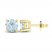 Aquamarine Solitaire Earrings 10K Yellow Gold