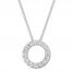 Diamond Circle Necklace 1/3 Carat tw 10K White Gold