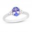 Tanzanite & 1/10 ct tw Diamond Ring 10K White Gold