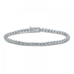 Diamond Bracelet 1/4 ct tw 10K White Gold 7"