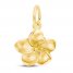 Plumeria Flower Charm 14K Yellow Gold