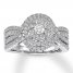 Diamond Engagement Ring 1 ct tw Round-cut 14K White Gold