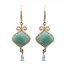 Le Vian Aquaprase/Topaz Earrings 14K Strawberry Gold