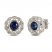 Blue & White Lab-Created Sapphire Earrings Sterling Silver