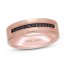 Neil Lane Men's Black Diamond Wedding Band 1/6 ct tw 14K Rose Gold