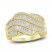 Diamond Ring 1 ct tw Round/Baguette 10K Yellow Gold