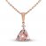 Morganite & Diamond Accent Necklace 10K Rose Gold 18"