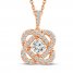 Center of Me Diamond Necklace 1-1/2 ct tw 14K Rose Gold 18"