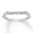 Tolkowsky Wedding Band 1/4 ct tw Diamonds 14K White Gold