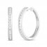 Diamond Hoop Earrings 1 ct tw Round-Cut 10K White Gold