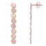 Disc Drop Earrings 14K Rose Gold