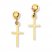 Cross Earrings 14K Yellow Gold