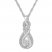 Diamond Necklace Sterling Silver