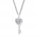 Key Necklace Diamond Accents 10K White Gold