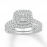 Diamond Bridal Set 3/4 Carat tw Round-cut 14K White Gold