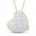 Diamond Heart Necklace 1/4 ct tw Round-cut 10K Yellow Gold 18"