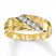 Men's Wedding Band 1/4 ct tw Diamonds 10K Yellow Gold