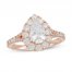 Neil Lane Diamond Engagement Ring 1-7/8 ct tw Pear/Round 14K Rose Gold