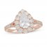 Neil Lane Diamond Engagement Ring 1-7/8 ct tw Pear/Round 14K Rose Gold