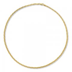 Ladies' Braided Herringbone Necklace/Bracelet Set 10K Yellow Gold