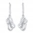 Infinity/Heart Earrings 1/15 ct tw Diamonds Sterling Silver