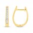 Diamond Hoop Earrings 1/4 ct tw 10K Yellow Gold