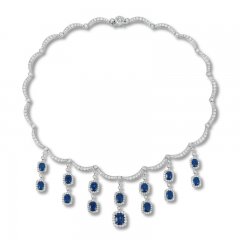 Le Vian Couture Sapphire Necklace 11-1/2 ct tw Diamonds 18K Vanilla Gold