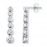 Drop Earrings 1 ct tw Diamonds 14K White Gold