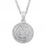 Diamond Necklace 1/2 ct tw Round-cut 10K White Gold