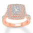 Diamond Engagement Ring 1-1/4 ct tw Round-cut 14K Rose Gold