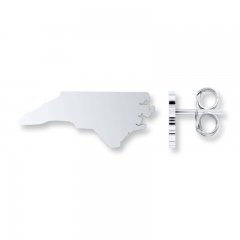 North Carolina Earrings Sterling Silver