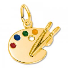 Artist Palette Charm 14K Yellow Gold