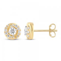 Diamond Stud Earrings 1/2 ct tw 10K Yellow Gold