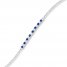 Lab-Created Sapphires Sterling Silver Bar Bracelet