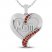 Garnet MOM Heart Necklace Sterling Silver 18"