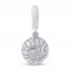 True Definition Basketball Charm 1/10 ct tw Diamonds Sterling Silver