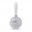 True Definition Basketball Charm 1/10 ct tw Diamonds Sterling Silver