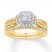 Diamond Bridal Set 1/2 ct tw Princess-cut 14K Two-Tone Gold