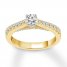 Diamond Engagement Ring 3/4 ct tw Round-cut 14K Yellow Gold