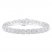 Diamond Cushion Line Bracelet 1 ct tw Round-cut 10K White Gold 7.25"