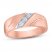 Men's Three-Stone Diamond Wedding Band 1/5 ct tw Round-cut 10K Rose Gold