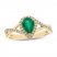 Emerald Twist Ring 1/5 ct tw Diamonds 10K Yellow Gold