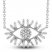 Diamond Eye Necklace 1/4 ct tw Round/Baguette 10K White Gold 18"