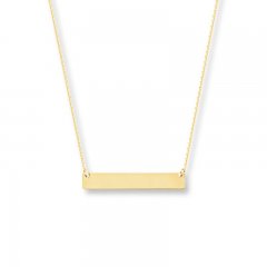 Bar Necklace 14K Yellow Gold 16-18" Adjustable Length