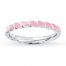 Stackable Ring Pink Enamel Sterling Silver