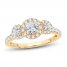 3-Stone Diamond Engagement Ring 1 ct tw Round-cut 14K Yellow Gold